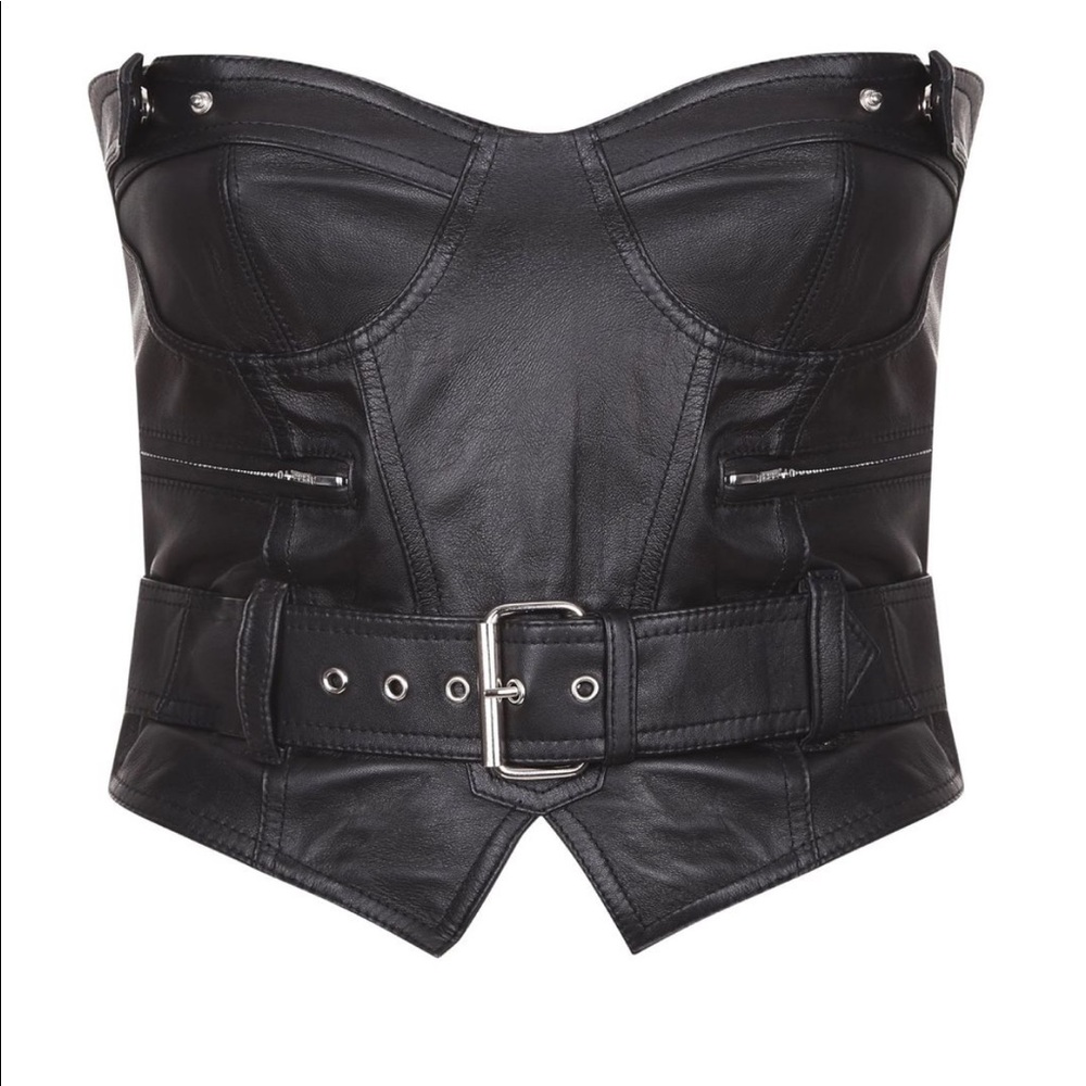 Rat and Boa leather bustier